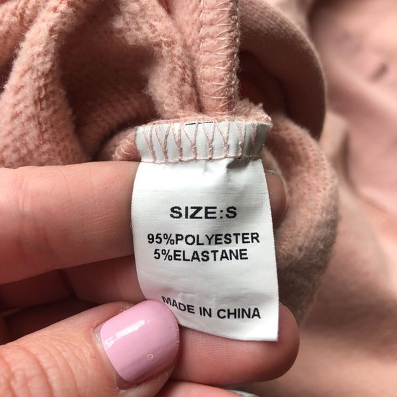 Blush Pink Oversized Long Cozy Hoodie Size Small - Picture 7 of 11